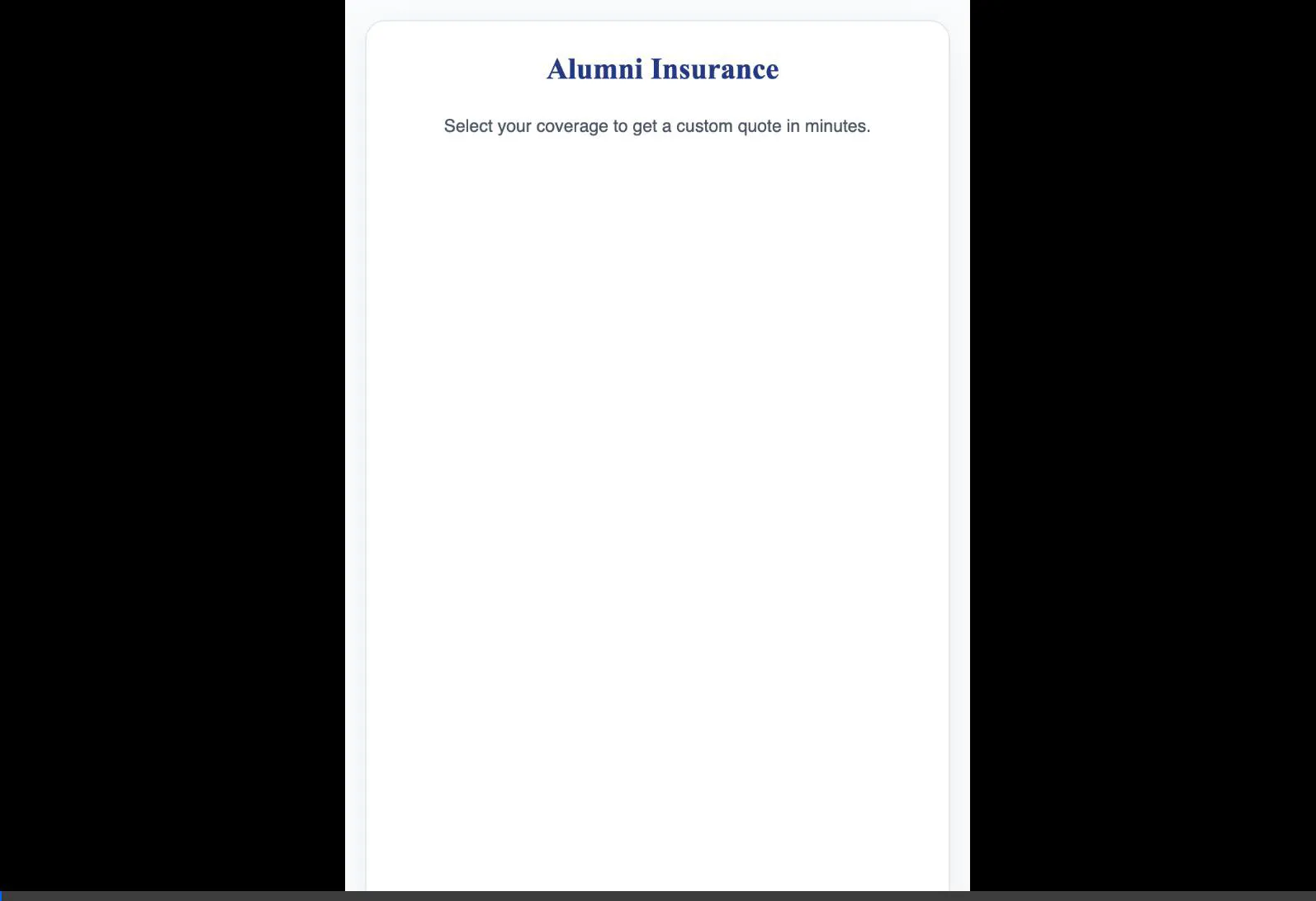 Alumni Interactive Custom Insurance Quote Funnel Software Demo